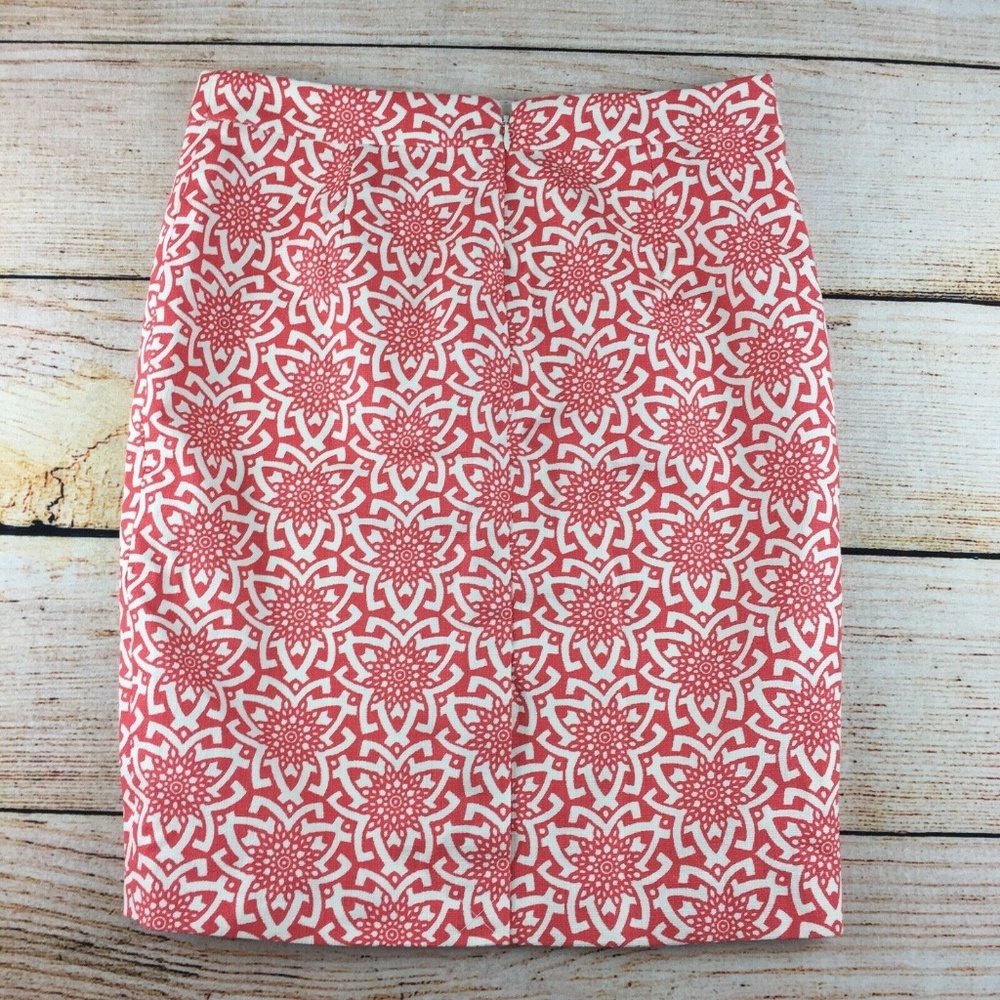 J. CREW pink coral pencil straight skirt 4 new - Picture 3 of 4